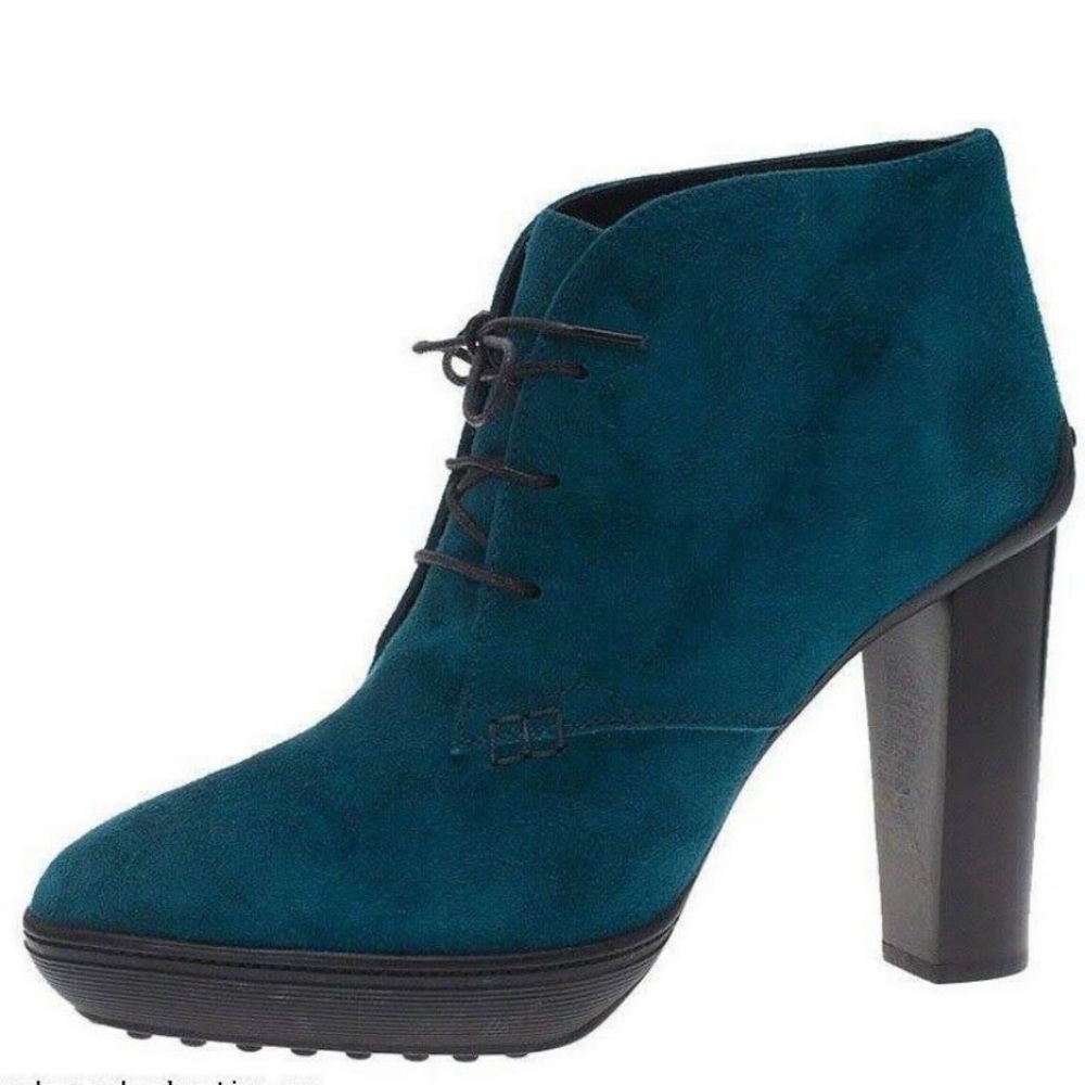 Tod's Suede Ankle Lace-Up Boots
